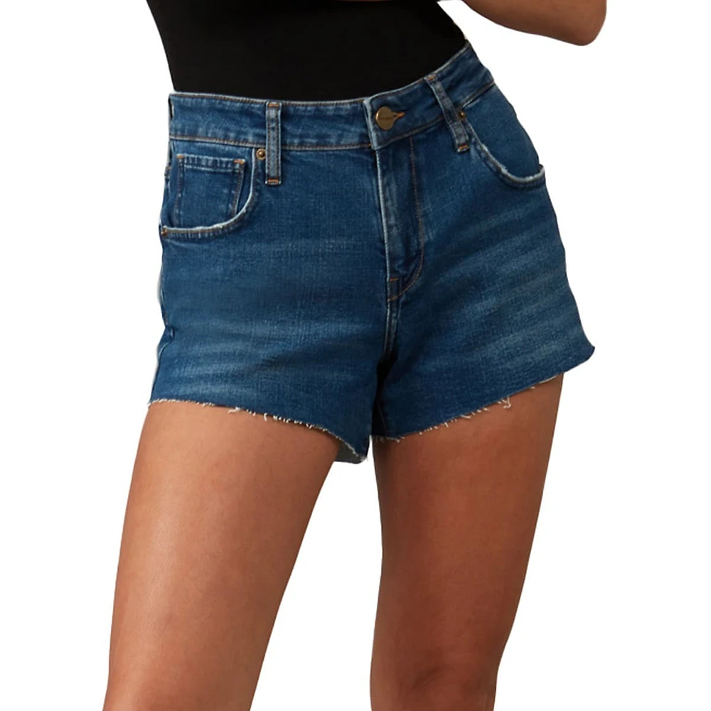 Liana High-Rise Denim Cut-Off Shorts