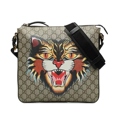 Pre-loved Gg Supreme Angry Cat Crossbody Bag