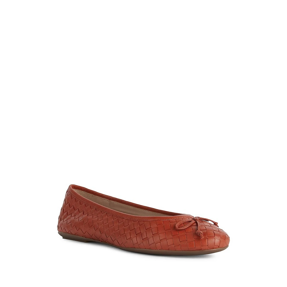 Palmaria Leather Ballerina Flats