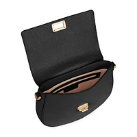 Flavie Leather Saddle Bag