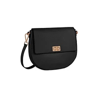 Flavie Leather Saddle Bag