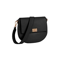 Flavie Leather Saddle Bag