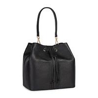 Andrenne Tumbled Leather Bucket Bag