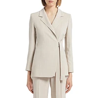 Alec Mélange Bi-Stretch Wrap Blazer