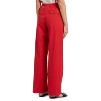 Maille Pleated Wide-Leg Pants