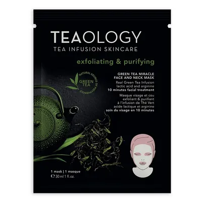 Masque à l'infusion de thé vert pour le visage et le cou