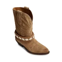 Women's Suede Pointy Cowboy Boots