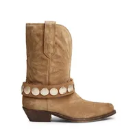 Women's Suede Pointy Cowboy Boots