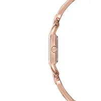 Square Rose Goldtone Stainless Steel Bracelet Watch WW00016005L3