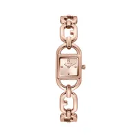 Square Rose Goldtone Stainless Steel Bracelet Watch WW00016005L3