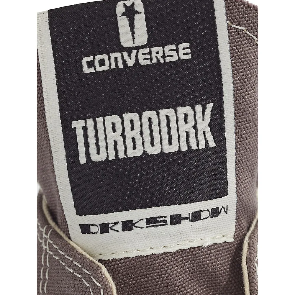 Chaussures de sport montantes sans lacets Turbodrk Converse x DRKSHDW pour homme