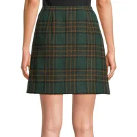 Wool Plaid Skirt