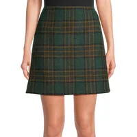 Wool Plaid Skirt