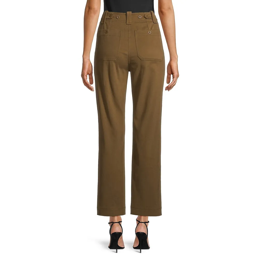 Cropped Drill Trousers