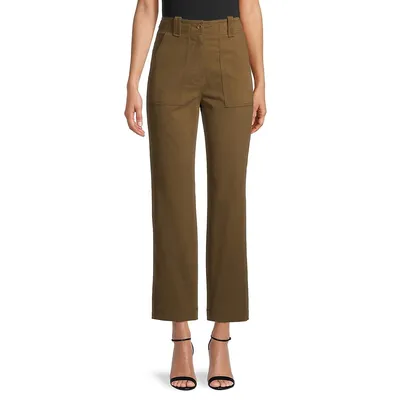 Cropped Drill Trousers