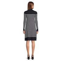 Silk & Wool-Blend Striped Knit Dress