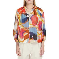 Istrice Printed Muslin Blouse