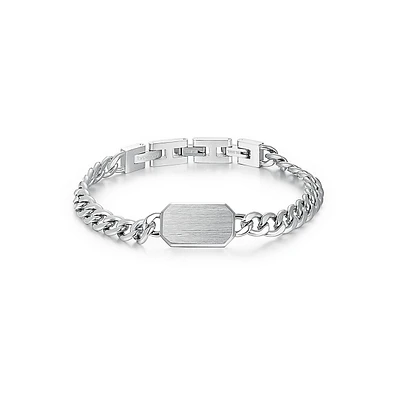 Men's Ink Stainless Steel ID Tag Bracelet