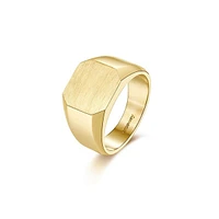 Men's Ink 14K Gold PVD Stainless Steel Signet Ring