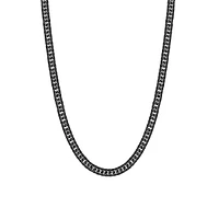 Men's Naxos Ruthenium-Tone PVD Stainless Steel Chain Necklace - 19.7-Inch