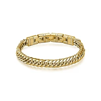 Men's Naxos 14K Gold PVD Stainless Steel Groumette Bracelet