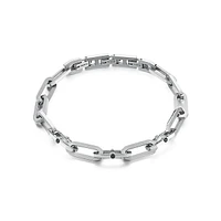 Men's Caliburn Stainless Steel & Jet Crystal Paperclip-Link Chain Bracelet - 8.66-Inch