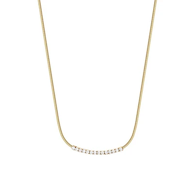 Desideri 14K Gold PVD Stainless Steel & Cubic Zirconia Snake Chain Necklace