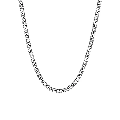 Men's Ink Stainless Steel Long Curb Chain Necklace - 29.5-Inch