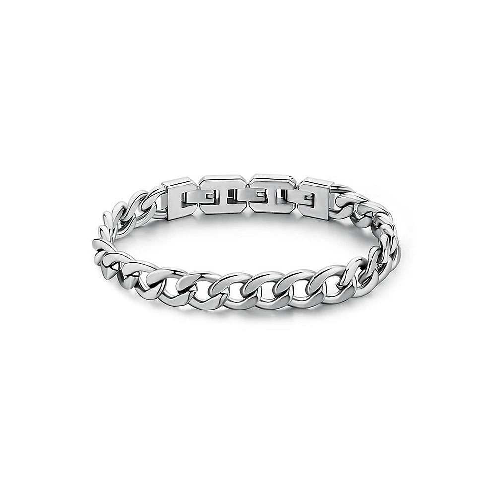 Men's Ink Stainless Steel Curb Chain Bracelet - 8.5-Inch