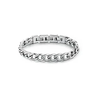 Men's Ink Stainless Steel Curb Chain Bracelet - 8.5-Inch