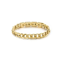 Men's Ink 14K Gold PVD Stainless Steel Curb Chain Bracelet - 8.5-Inch