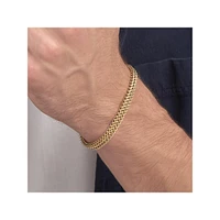 Men's Ink 14K Gold PVD Stainless Steel Stacked Chain Bracelet - 8.7-Inch