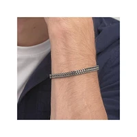 Men's Ink Ruthenium-Tone PVD Stainless Steel Stacked Chain Bracelet - 8.7-Inch