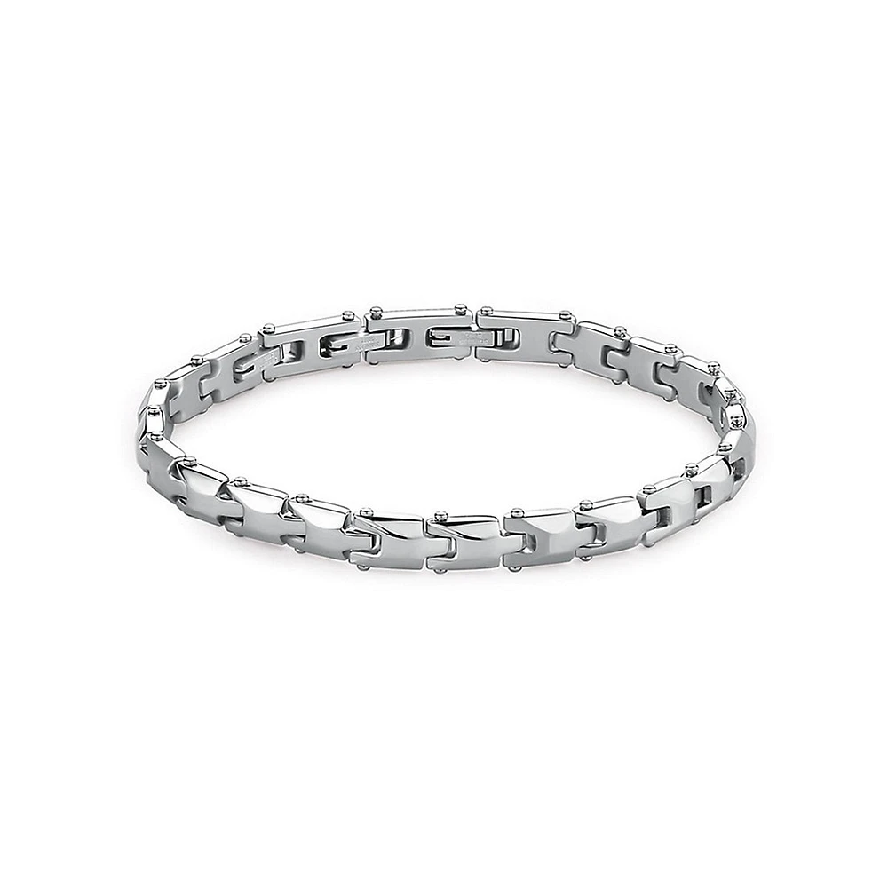 Men's Backliner Stainless Steel Link Bracelet - 8-Inch