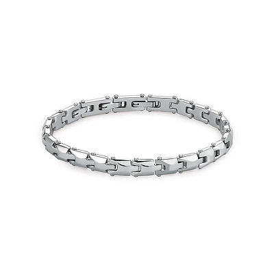 Men's Backliner Stainless Steel Link Bracelet - 8-Inch