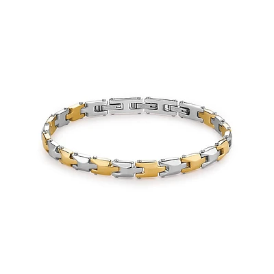 Men's Backliner Stainless Steel & 14K Gold PVD Stainless Stee Link Bracelet - 8-Inch