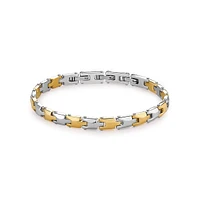 Men's Backliner Stainless Steel & 14K Gold PVD Stainless Stee Link Bracelet - 8-Inch