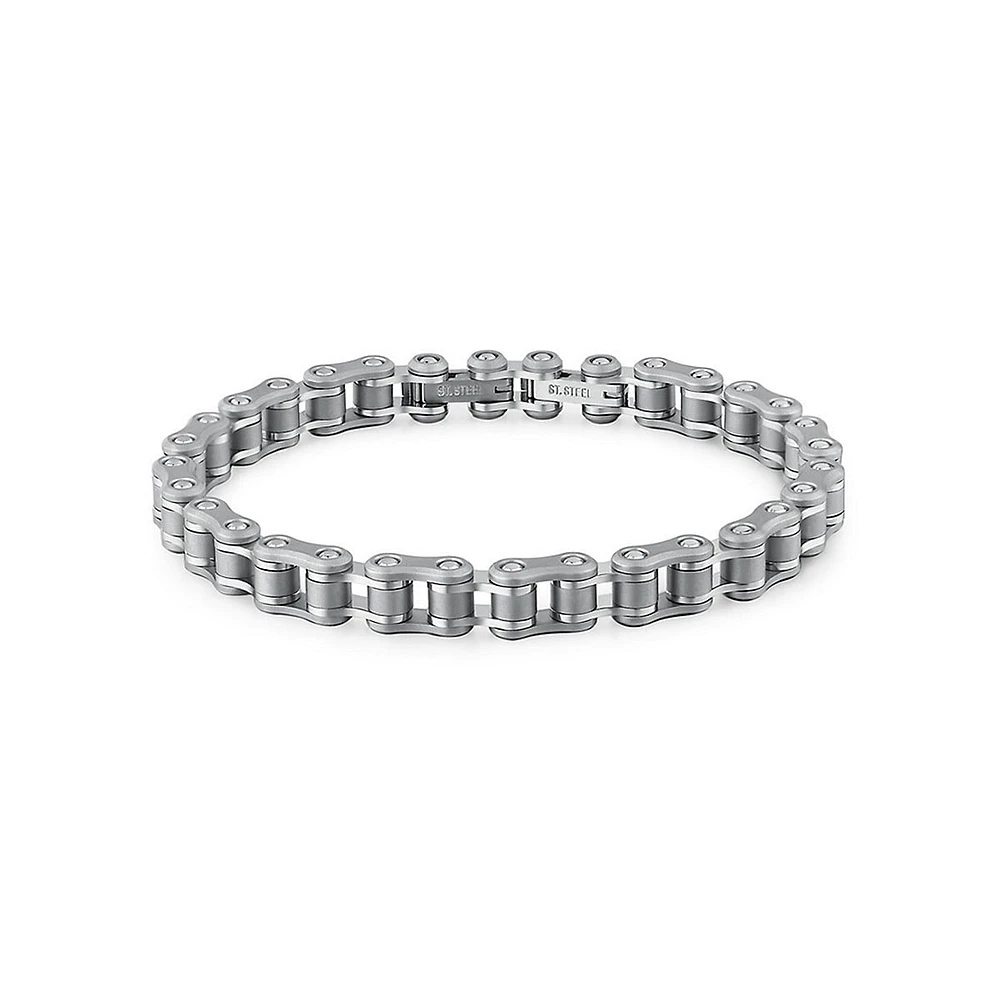 Men's Backliner Stainless Steel Bike Chain Bracelet - 8.6-Inch