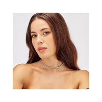 Desideri Stainless Steel & Baguette-Cut Cubic Zirconia Choker Necklace