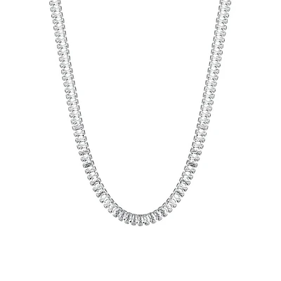 Desideri Stainless Steel & Baguette-Cut Cubic Zirconia Choker Necklace