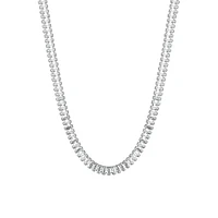 Desideri Stainless Steel & Baguette-Cut Cubic Zirconia Choker Necklace