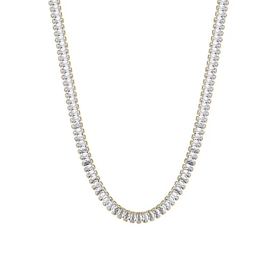 Desideri 14K Gold PVD Stainless Steel & Baguette-Cut Cubic Zirconia Choker Necklace