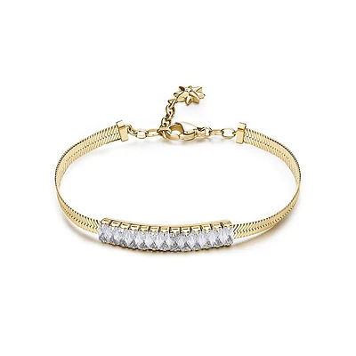 Desideri 14K Gold PVD Stainless Steel & Cubic Zirconia Snake Chain Bracelet