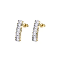 Desideri 14K Gold PVD Stainless Steel & Cubic Zirconia Lobe Earrings