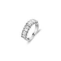 Desideri Stainless Steel & Baguette-Cut Cubic Zirconia Ring