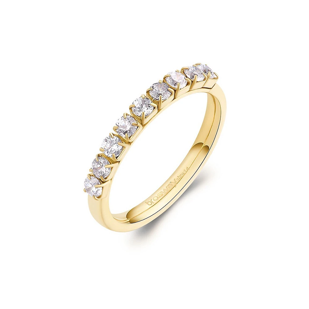 Desideri 14K Gold PVD Stainless Steel & Cubic Zirconia Ring