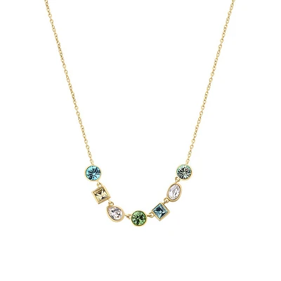 Symphonia 14K Gold PVD Stainless Steel & Candy Stone Necklace