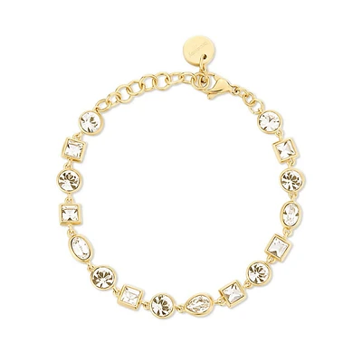 Symphonia 14K Gold PVD Stainless Steel & Mixed-Cut Crystal Bracelet