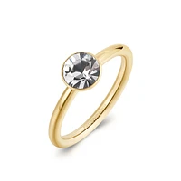 Symphonia 14K Gold PVD Stainless Steel & Crystal Ring