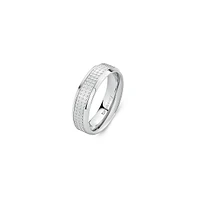 Men's Bullet Textured Stainless Steel Ring